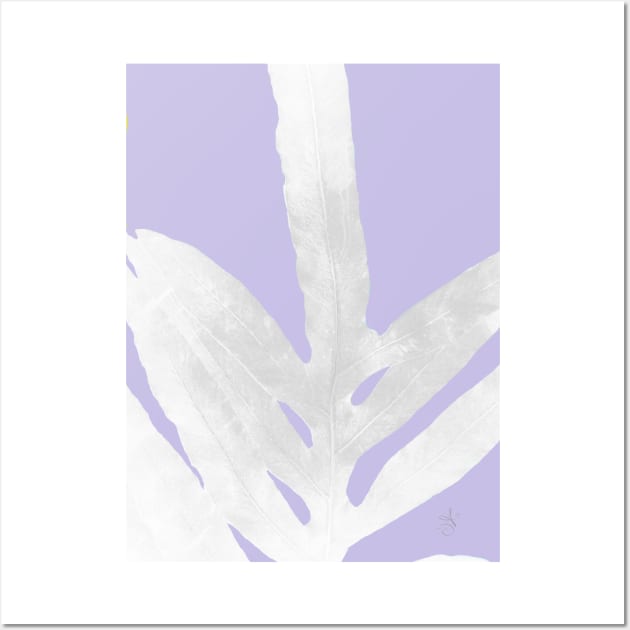 Green Fern on Lavender Inverted Wall Art by ANoelleJay